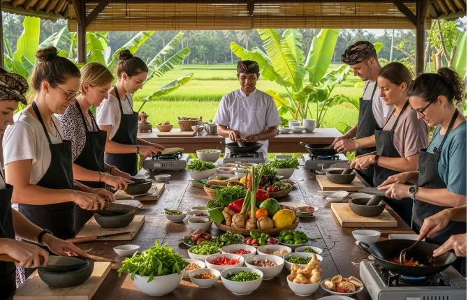 Balinese cooking lessons in Ubud